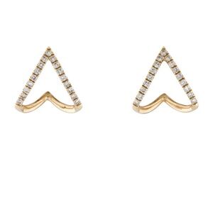 14k Solid Gold EF Collection Diamond Earrings